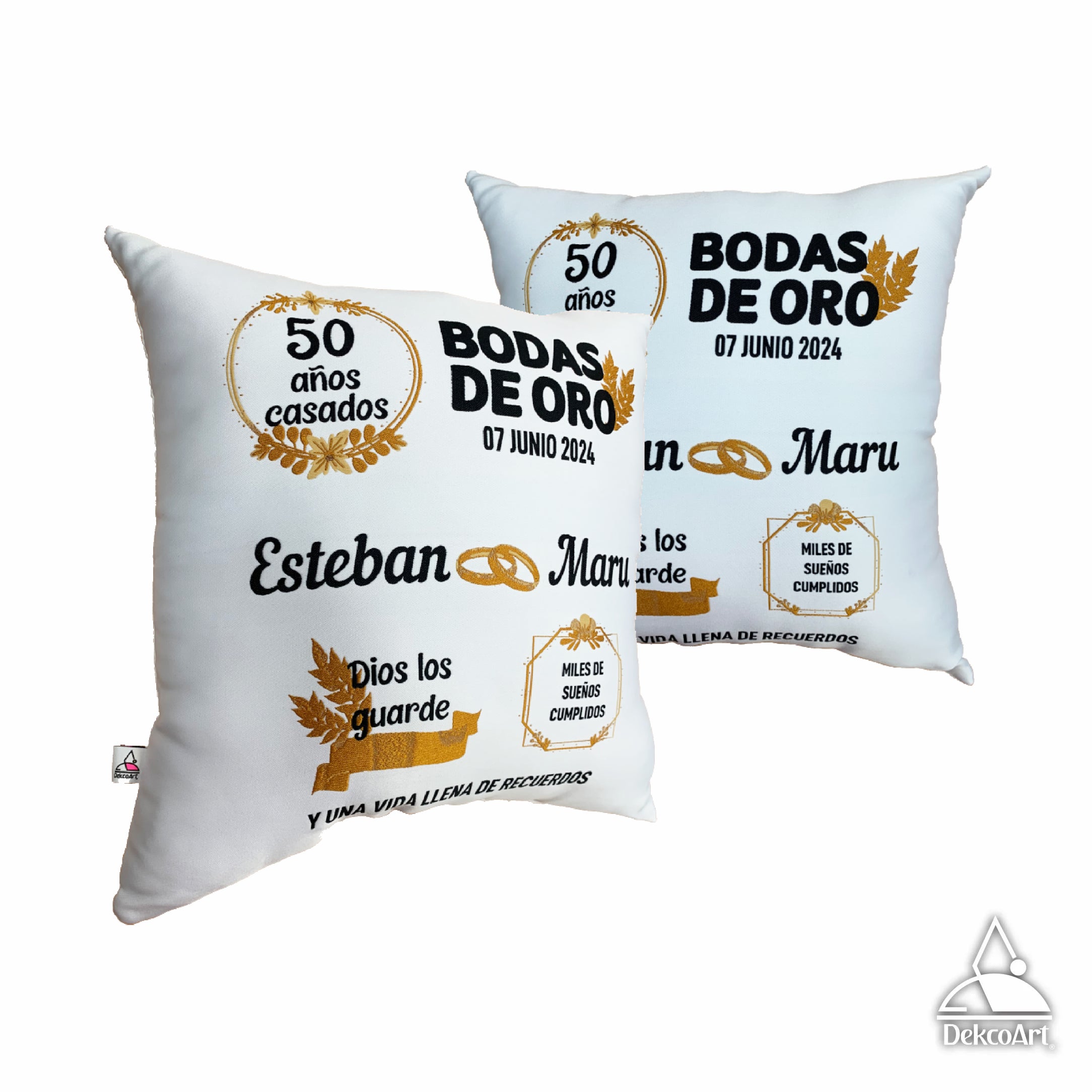 PAR DE COJINES DE ANIVERSARIO